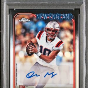 PSA 10 Drake Maye Chrome Refractor Auto