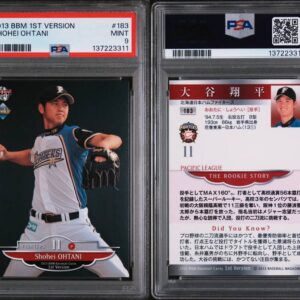 2013 BBM Shohei Ohtani Rookie Card PSA 9 Mint